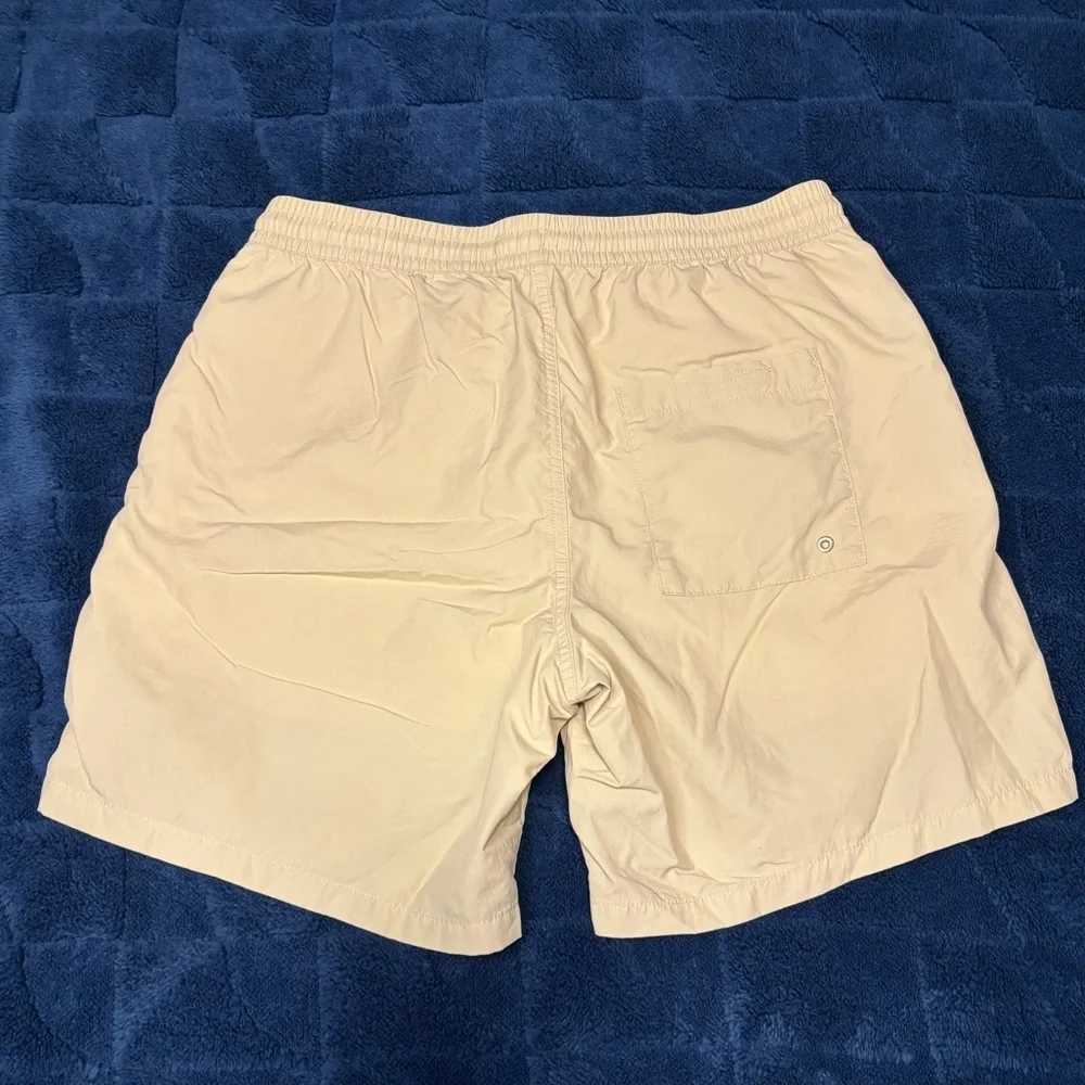 Empyre Men Beige Graffiti Floater Natural Board Shorts